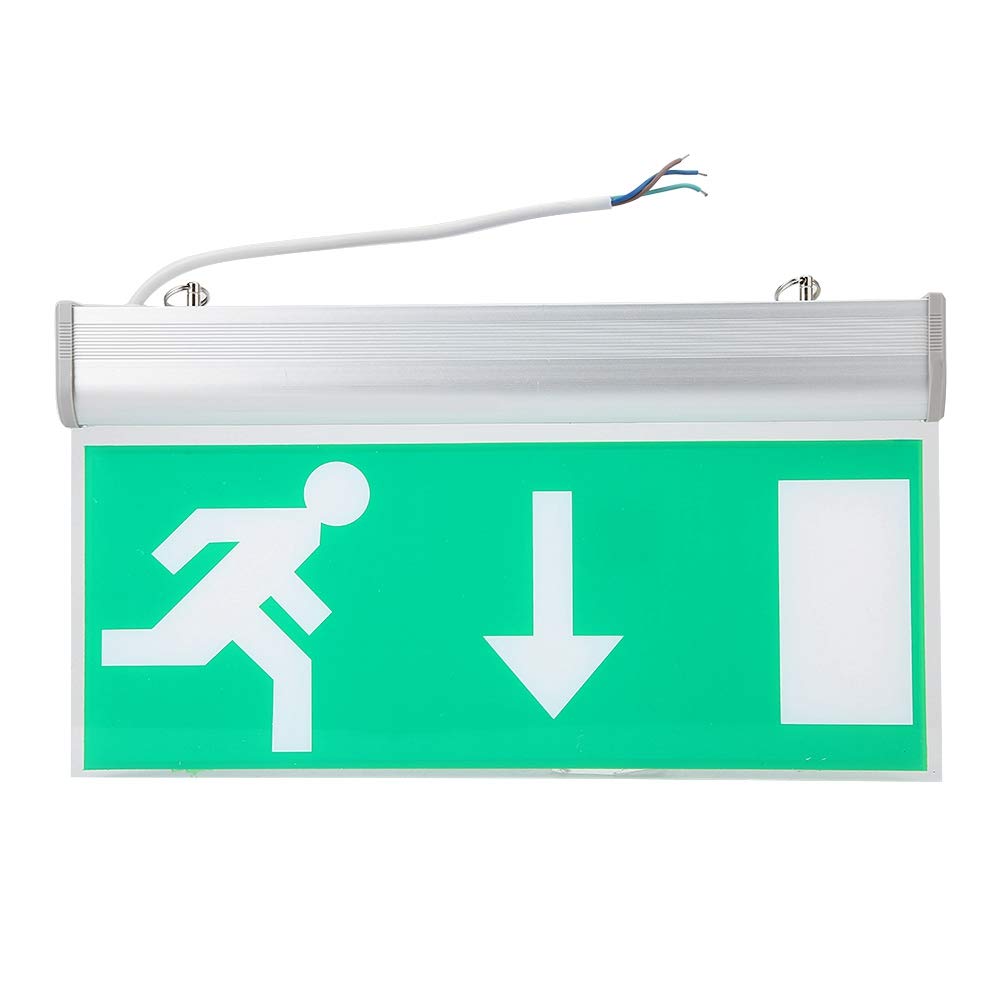 LED Emergency Exit Lighting Sign, Acrylic LED Emergency Sign Light Safety Evacuation Indicator Light for Mall Hotel Office