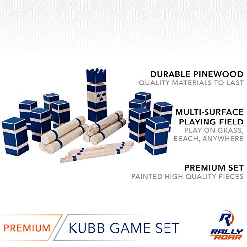Kubb Premium Set Yard Game Set for Adults, Families Fun, Interactive