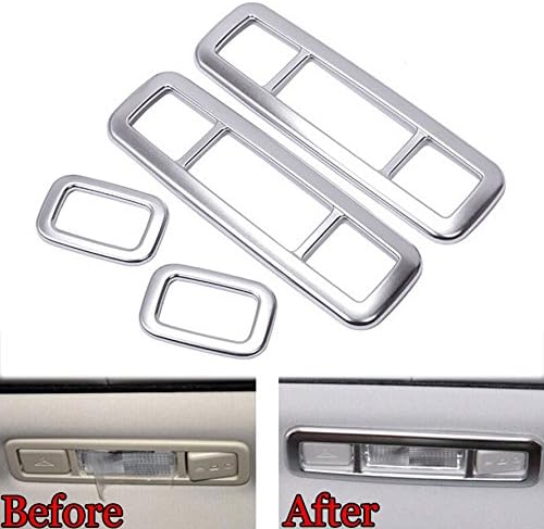 Daxey 4pcs ABS Car Interior Roof Light Reading Lamp Cover Trim Frame Decoration for Range Rover Evoque 2012-2015 Car Styling
