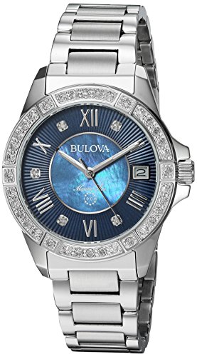 Bulova Women's Quartz Stainless Steel Casual Watch, Color:Silver-Toned (Model: 96R215)