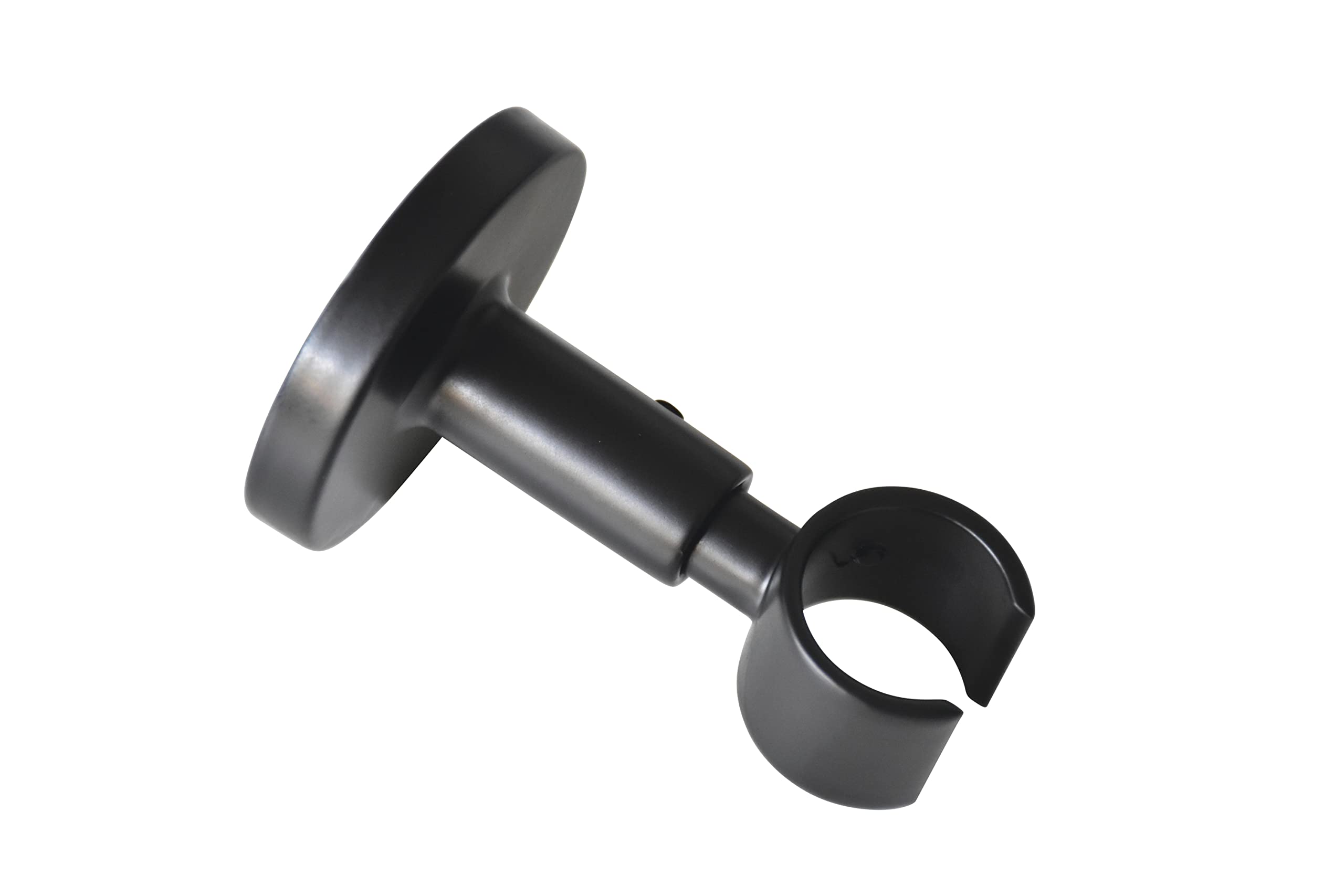 Gardinia Ceiling support for curtain rail, with metal mounting plate, 1 track, open, includes all mounting parts, Chicago series, diameter 20 mm, black matt, 36330