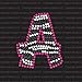 Zebra Letter A Iron On Rhinestone Crystals and Pink Rhinestud T-Shirt Transfer by Jubilee Rhinestones