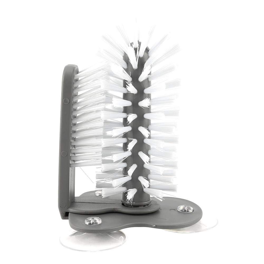 360° Glass Cup Brush Cleaner Washer with Suction Cups, Standing Glass Bottle Cup Cleaner for Bar Kitchen Cleaning Tool