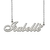 Heart Name Necklace for Women Silver Isabelle Ideal