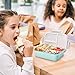 Kids Stainless Steel Lunch box - 2019 Upgraded Leak Proof 3-Compartment bento-Style Food containers-Ideal Portion Sizes for Ages 4 to 15 - BPA-Free and Food-Safe Materials