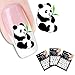 Jiaying-US 3 Sheets Panda Nail Art Stickers, Water Transfers Decals Decals Nail Art DIY Decorations