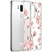 LG G7 ThinQ Case, LG G7 Case, Vinve [Crystal Clear] Anti-Scratch Shockproof Cover Clear Hard Back Panel + TPU Bumper Slim Case for LG G7 ThinQ/G7 (Peach blossom)