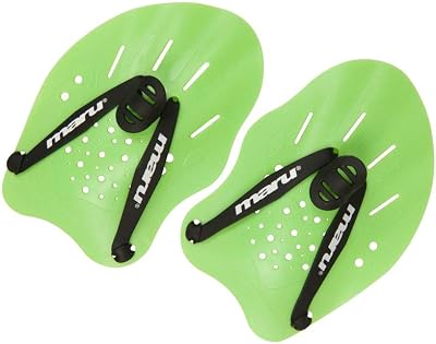 MARU Hand Paddles Lime – Adjustable Straps & Dual Hold Positions for Swim