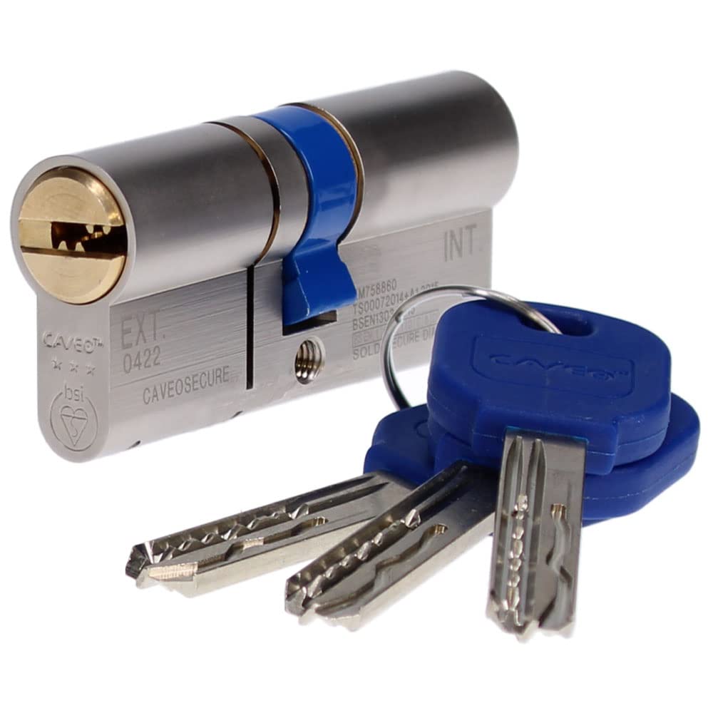 Caveo CV50015 TS007 3 Double Euro Dimple Cylinder, Dual Finish