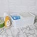 Hommp 4-Pack Plastic Storage Bin, Stackable Pantry Organizer Bins, White