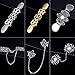 LOCOLO Vintage Sweater Shawl Clips Cardigan Collar Clips Flowers Patterns for Women Girls (6) Gold, Silver