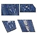 Digirlsor Girls Overalls Little Big Kids Distressed Denim Bib Pants Ripped Blue Jeans Romper Jumpsuit, 3-12Y