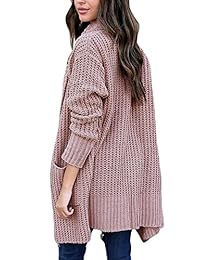 Blentot - Chaqueta de manga larga para mujer, cuello chal, con bolsillos