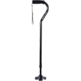 HurryCane Go Walking Stick with T Handle for Stability, Black | Walking Stick Features T Handle Design for Secure, Comfortable Grip During Everyday Mobility Use Outdoors