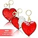 16 Pieces Heart Sequin Keychain Flip Sequin Key Chains Glitter Sequin Heart Key Rings Backpack Accessories Party Favors Valentine's Day Gifts for Adults Boys and Girls