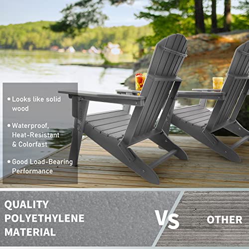 FUNBERRY Plastic Adirondack Chairs,Folding Adirondack Chairs,Adjustable
