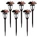 GIGALUMI 6 Pack Super Bright Solar Lights Outdoor Waterproof, High Lumen Solar Garden Lights, Metal Solar Pathway Lights Outdoor, Solar Sidewalk Lights for Yard, Patio, Landscape, Walkway