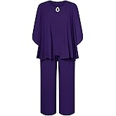 Hanna Nikole Plus Size Pants Suits 3pcs Mother of The Bride Suits for Wedding Guest