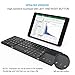 Foldable Bluetooth Keyboard, Vive Comb Dual Mode Bluetooth & USB Wired Rechargable Portable Mini BT Wireless Keyboard with Touchpad Mouse for Android, Windows, PC, Tablet-Black
