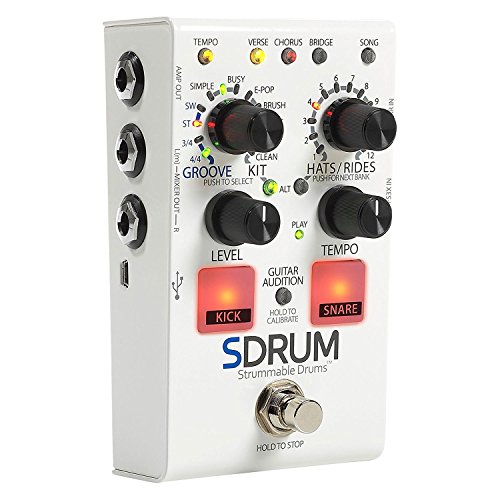 DigiTech SDRUM Auto drummer Guitar Pedal Stompbox sized Drum Machine with Automatic Accompaniment Creation Bundle with DigiTech FS3X Three Function Foot Switch - Thumbnail 2
