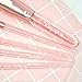 Becoyou Professional Makeup Brushes, 5 Pieces Eye Makeup Brushes with Rhinestone Acrylic Smooth Handle for Powder Foundation Eyeshadow Eyebrow Eyeliner Blending Cosmetics Brush, Pink