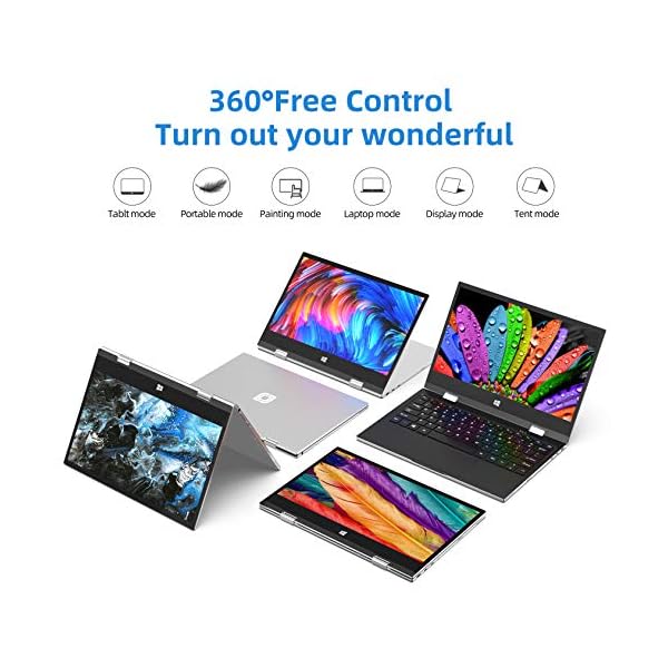 Jumper-116-inch-Touch-screen-Laptop-6GB-DDR3-128GB-ROM-360-Degree-Convertible-Tablet-PC-Windows-10-small-laptop-Intel-Celeron-Quad-core-processor-Supports-256GB-TF-Card-Expansion Jumper 11.6 inch Touch screen Laptop 6GB DDR3 128GB ROM, 360 Degree Convertible Tablet PC Windows 10 small laptop Intel…