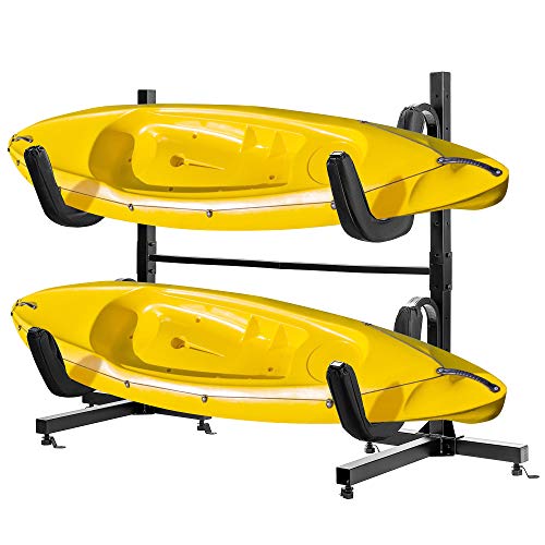 Photo 1 of VIVOHOME Kayak Storage Rack, Adjustable Freestanding Dual Stand for Kayaks, SUP Boards, Canoes & Paddle Boards, Heavy Duty, Supports up to 175 lbs