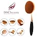 DSCbeauty Fashionable 5 Pcs Oval Makeup Brush Set Black Rose Gold Color Professional Foundation Contour Blush Concealer Eyebrow Eyeliner Blending Cosmetics Brushes Toothbrush Makeup Brushes Kit