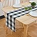NATUS WEAVER Black & White 2 Side Buffalo Check Table Runner for Family Dinners or Gatherings, Indoor or Outdoor Parties, Everyday Use (12