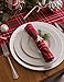 DII Holiday Dining Table Linen Collection Tartan Holly Plaid, Square Cloth Napkin Set, 20x20, Red & Green, 6 Count