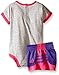 Adidas Baby Girls' Bodysuit and Short Set, Grey Heather, 3 Months