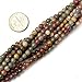 SHG Store 4mm Natural Round Picasso Jasper Gemstone Loose Beads Strand 15 Inch Beads for Jewelry Making