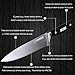 Steinbrucke Forged Chef Knife Pro Kitchen Knife 8 inch German 5Cr15Mov Stainless Steel Blade & Hand Polished Ergonomic Handle - Finger Guard, Dishwasher Safe