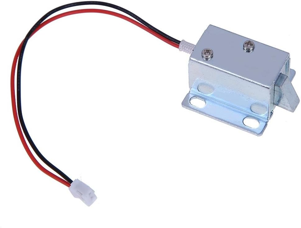 Demiawaking DC 6V/12V Mini Cabinet Door Drawer Latch Electric Lock Assembly Solenoid