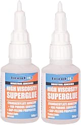 Bond It 2 x 50g High Viscosity Super Glue Adhesive Clear Cyanoacrylate PVCu view 1