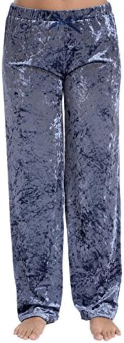 Cozy Loungewear Women's Lightweight Velvet Pajama Pants (Flintstone, L)
