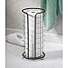 mDesign Metal Toilet Paper Holder Stand - Storage Reserve for 3 Rolls of Toilet Tissue - Freestanding Toilet Paper Holder - Stylish Bathroom Floor Toilet Paper Stand - Omni Collection - Matte Black