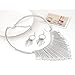 MChoice Necklace, New Luxury Womens Metal Tassels Pendant Chain Bib Necklace Earrings Jewelry Set (Silver)