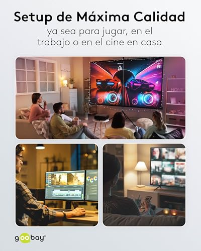 goobay USB C to DisplayPort 1.2 Cable 4K@60Hz Type C Thunderbolt 3/4 to DP USB 3.1 Cable Compatible with Mac Book, iPhone, Surface / 1m/ Textile Cable / 75707