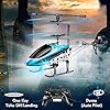 VATOS RC Helicopters, Remote Control Helicopter with Gyro and LED Light 3 Channel Alloy Mini Helicopter Remote Control…