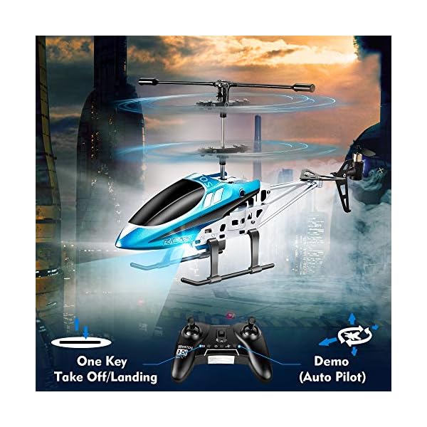 VATOS RC Helicopters, Remote Control Helicopter with Gyro and LED Light 3 Channel Alloy Mini Helicopter Remote Control…