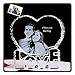 YWHL Personalized Customized Crystal Photo Picture 2D Etched Engraved Wedding Memorial Wife Girlfriend Birthday Gifts for Anniversary Her Him Husband Boyfriend (Customized)