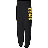 USMC Athletic Marines Military Theme Elastic Bottom Sweatpants in Red