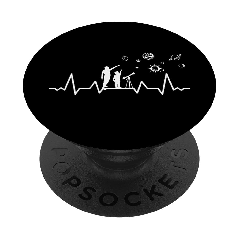 Telescopes Binoculars planets science heartbeat astronomy PopSockets Adhesive PopGrip