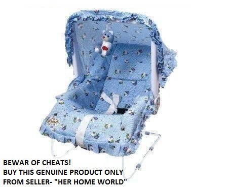 HER HOME Deluxe 9-In-1 Carry Cot, Bouncer, Rocker, Bathtub, Swing Etc