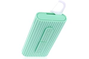 WLLHYF Portable Dental Floss Case Automatic Dental Floss Pick Organizer Travel Flosser Dispenser Storage Refillable Holder Boxes with 10 Floss Picks for Teeth Cleaning