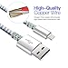 iPhone Charger,Atizzy 3 PACK 6 FT Nylon Braided Charging Cable Cord Lightning to USB Cable Charger Compatible with iPhone X / 8 / 7 / 6S / 6 / Plus / 5 SE / 5S / 5C / 5 / iPad / iPod and More(White)