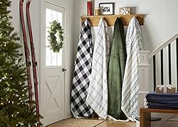 Eddie Bauer - Twin Blanket, Reversible Fleece