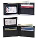 Alpine Swiss Mens Leather Wallet 2-In-1 Bifold Flip up Removable Card Case Nappa Black