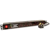 DYNAMODE 6 Way Horizontal 13A Switched 19 INCH PDU with SP (1U) (Rack Mountable)